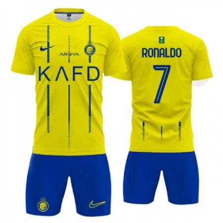 Camiseta de fútbol AL NASSR Ronaldo 7 Niño 1ª equipación 2023-24 Camiseta de fútbol AL NASSR Ronaldo 7 Niño 1ª equipación 2023-24